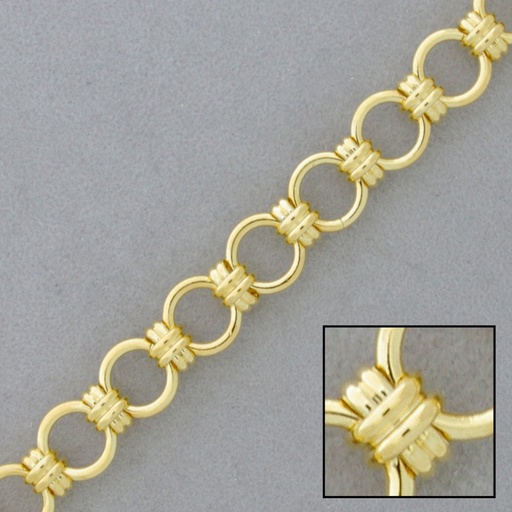 [527351000] Large link brass chain width 10mm