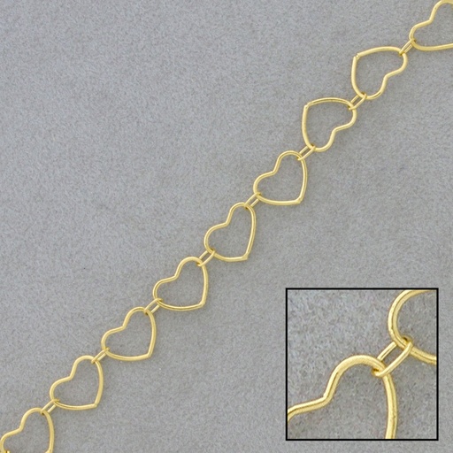 [527430000] Brass chain heart link width 7mm