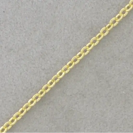 [520072300] Cadena de latón forzada eslabón pisado ancho 2,1mm