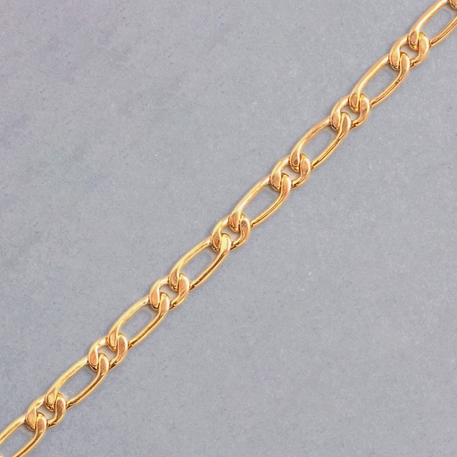[527100000] Chaîne en laiton figaro laminée largeur 5mm