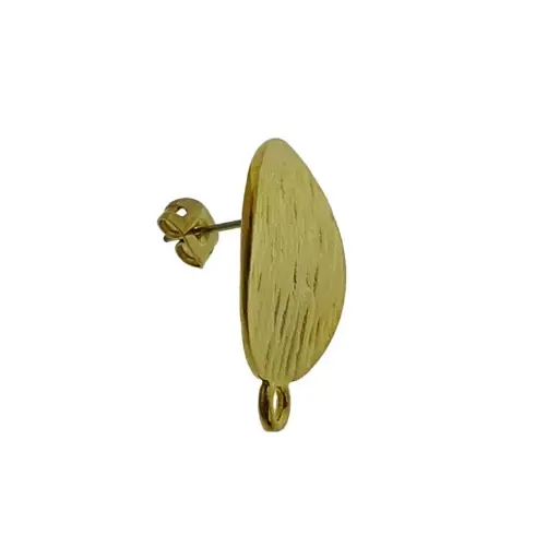 [129600000] Round ear stud Ø 18,5mm with closed jump ring