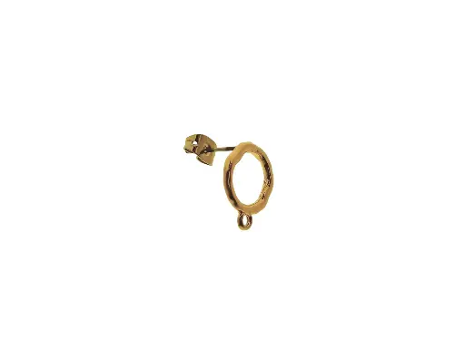 [129620000] Round ear stud Ø 12mm with closed jump ring
