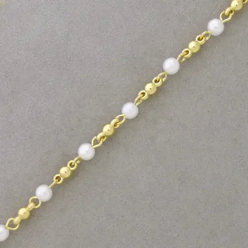 [525030000] Cadena de metal con perla ancho 5mm