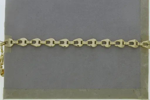 [524500000] Puffed mariner brass chain width 9,5mm
