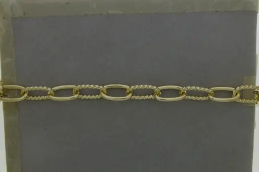 [529250000] Cadena de latón forzada (eslabón liso + eslabón entorchado) ancho 11,7mm