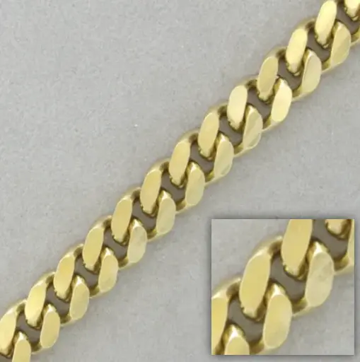 [921580000] Cadena de latón barbada lapidada ancho 8mm