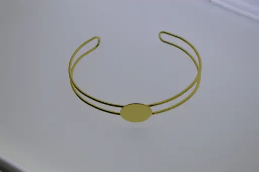 [543310100] Soldered Disc Thread Bracelet. Gold plated.
